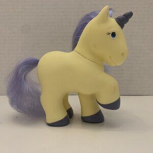 Remco  Pretty Pets Happy Unicorn Yellow with Purple Mane and Hooves Fakie 1982